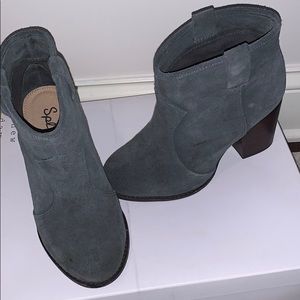 Gray booties